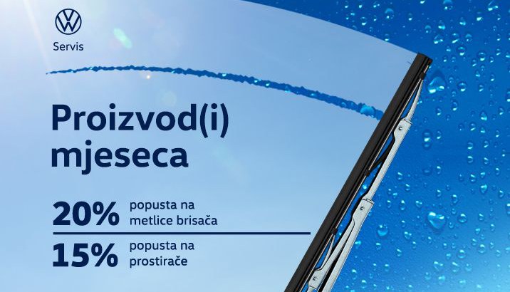 Volkswagen proizvod mjeseca: originalne metlice brisača i prostirke