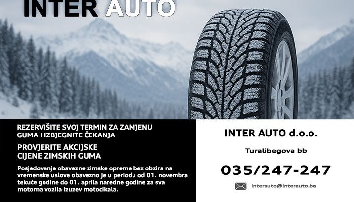 Provjerite akcijske cjene zimskih guma u Inter Auto Tuzla !